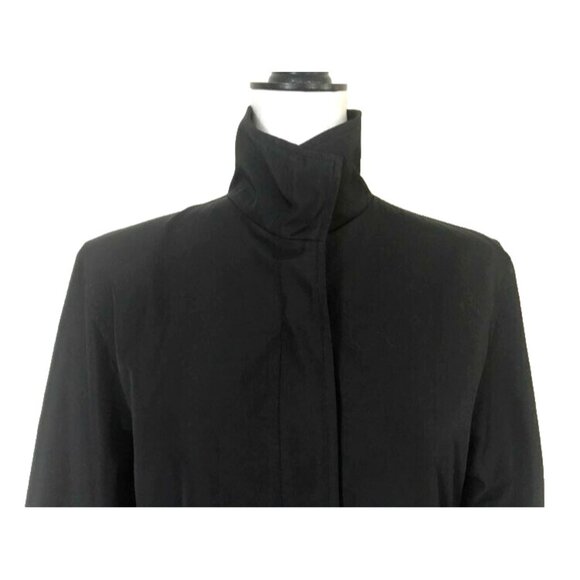 Vintage FENDI Womens Button Up Coat Size Large Black Lined Jacket Made in Italy - Picture 2 of 10